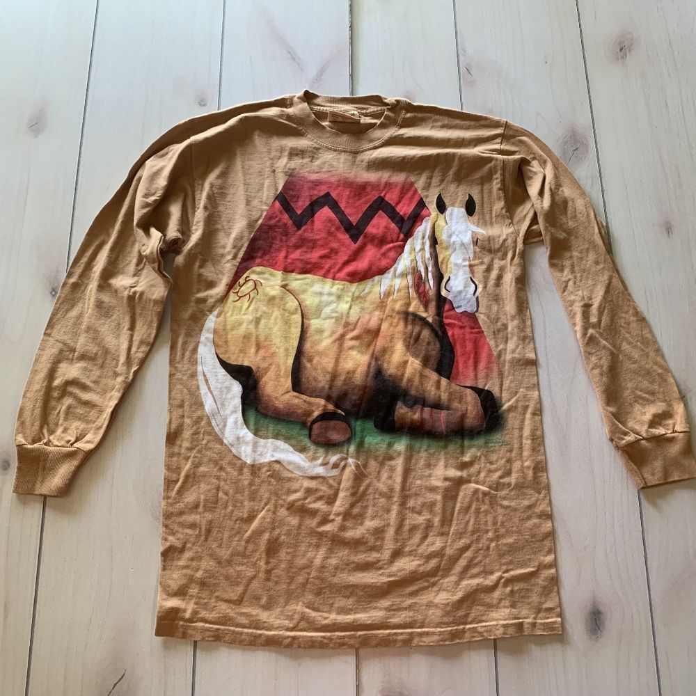 the mountain M Indian horse‎ long sleeve t-shirt
